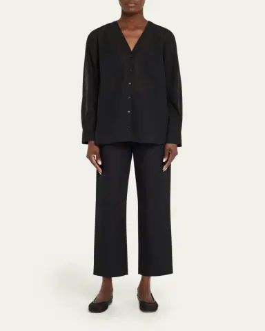 Theory Oversized Lightweight Button-Front Shirt | Thumbnail 2