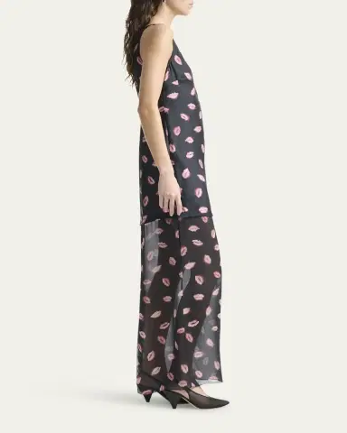 Altuzarra Katrin Lip-Print Silk Maxi Dress | Thumbnail 4