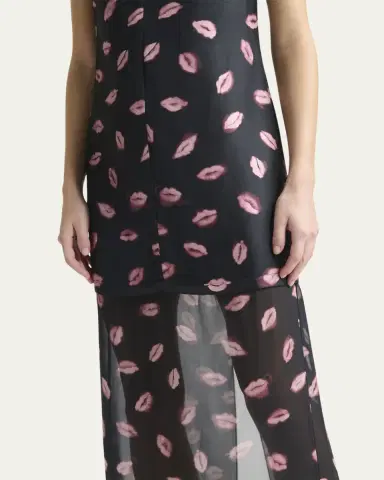 Altuzarra Katrin Lip-Print Silk Maxi Dress | Thumbnail 5