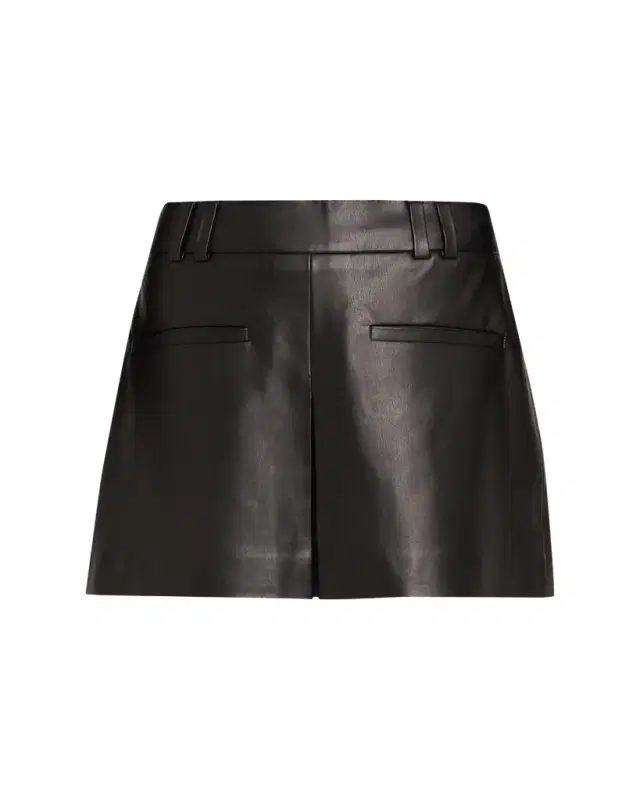 Veronica Beard Pavaline Vegan Leather Mini Skirt