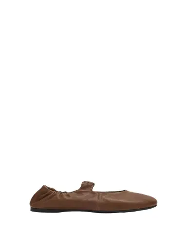 Miu Miu Ruched Leather Ballerina Flats | Thumbnail 1 Miu Miu Ruched Leather Ballerina Flats | Thumbnail 1