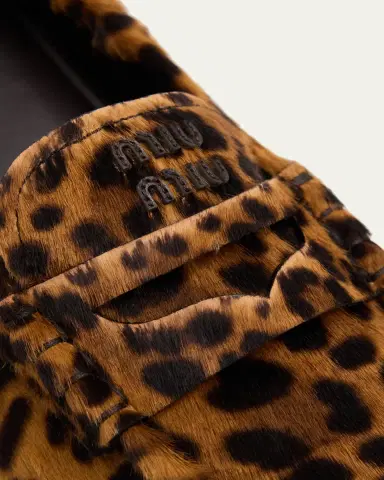 Miu Miu Leopard-Printed Calf Hair Loafers | Thumbnail 5
