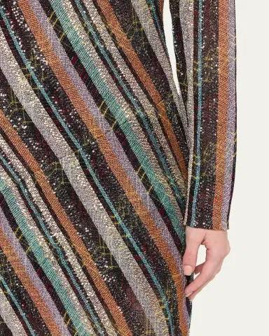 Missoni Sequined Long One-Shoulder Dress | Thumbnail 5 Missoni Sequined Long One-Shoulder Dress | Thumbnail 5