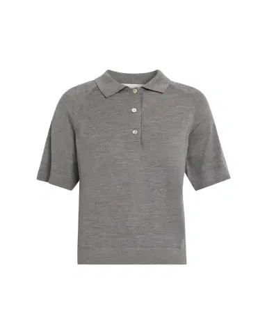 Nackiyé Cashmere-Silk Polo Knit Top | Thumbnail 1