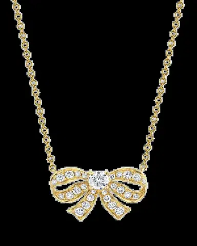 Anita Ko 18K Yellow Gold Diamond Bow Necklace | Thumbnail 2