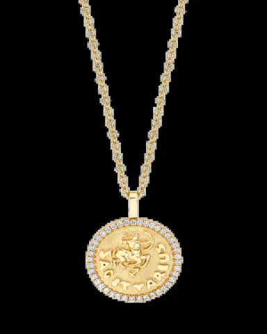 Anita Ko 18K Yellow Gold Small Sagittarius Coin Pendant Necklace with Diamonds | Thumbnail 2 Anita Ko 18K Yellow Gold Small Sagittarius Coin Pendant Necklace with Diamonds | Thumbnail 2