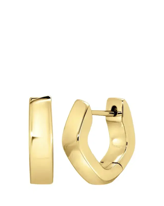 18K Yellow Gold Georgie Huggie Hoop Earrings