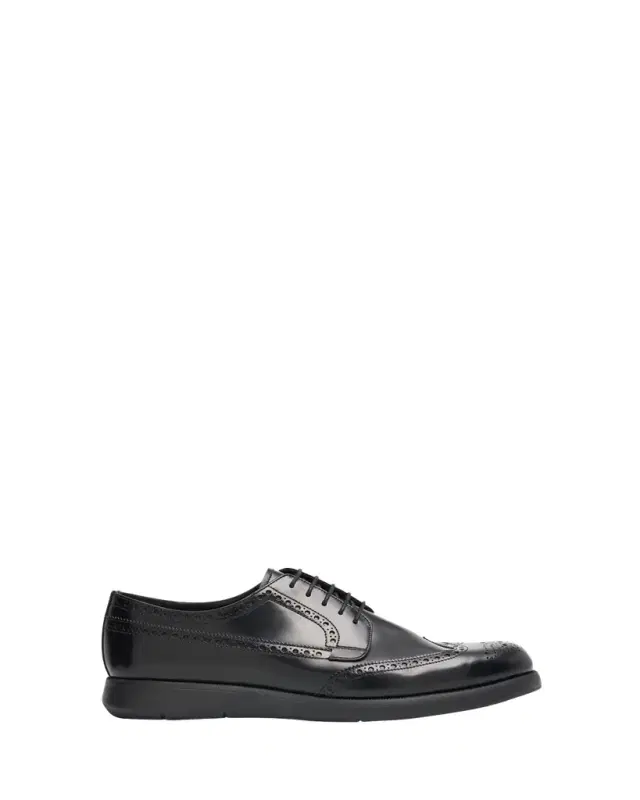 Men's Ringmer Brogue Polished Fumé Leather Derby Shoes