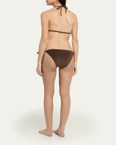 Lisa Marie Fernandez Retro Padded Triangle Two-Piece Swimsuit | Thumbnail 3 Lisa Marie Fernandez Retro Padded Triangle Two-Piece Swimsuit | Thumbnail 3