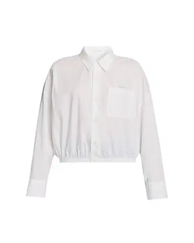 Mother The Scrunchie Frenchie Cropped Button-Front Shirt | Thumbnail 1