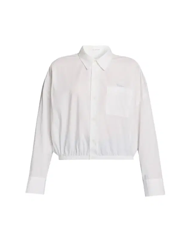 MOTHER The Scrunchie Frenchie Cropped Button-Front Shirt