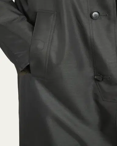 Brioni Men's Reversible Cotton and Silk Car Coat | Thumbnail 5