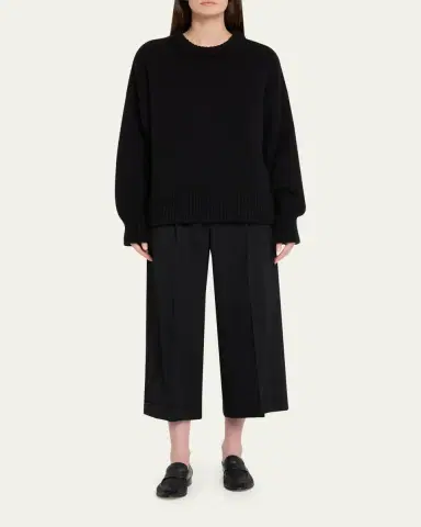 The Row Lior Double-Pleated Wide-Leg Ankle Pants | Thumbnail 2 The Row Lior Double-Pleated Wide-Leg Ankle Pants | Thumbnail 2