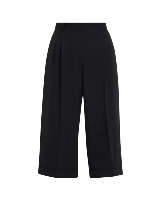 THE ROW Lior Double-Pleated Wide-Leg Ankle Pants