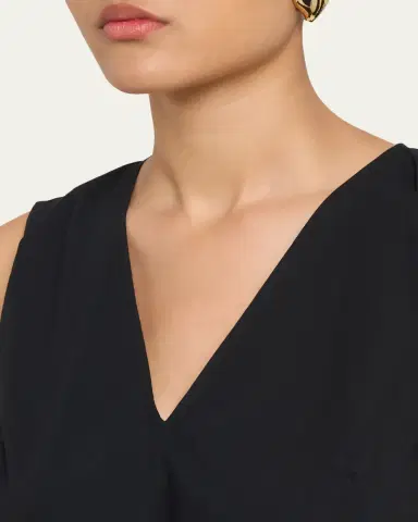 Proenza Schouler White Label Loren Sleeveless Ruched Waist Cotton Midi Dress | Thumbnail 5