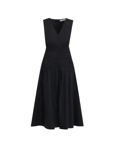 Proenza Schouler White Label Loren Sleeveless Ruched Waist Cotton Midi Dress | Thumbnail 1