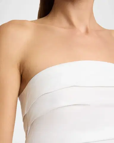Proenza Schouler White Label Maisy Strapless Ruched Top in Poplin | Thumbnail 5