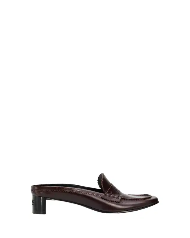 MM6 Maison Margiela Swing Toe Leather Mule Loafers
