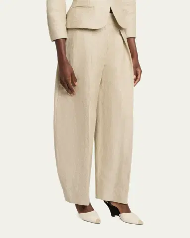 Jacquemus Oval Linen-Blend Pants | Thumbnail 4
