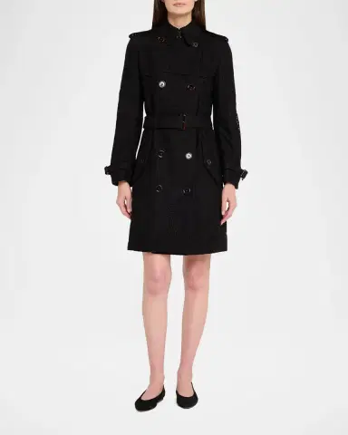 Burberry Foxfield Lace Double-Breasted Short Trench Jacket | Thumbnail 2 Burberry Foxfield Lace Double-Breasted Short Trench Jacket | Thumbnail 2