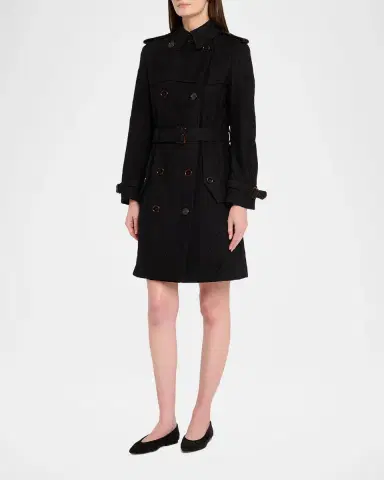 Burberry Foxfield Lace Double-Breasted Short Trench Jacket | Thumbnail 4 Burberry Foxfield Lace Double-Breasted Short Trench Jacket | Thumbnail 4