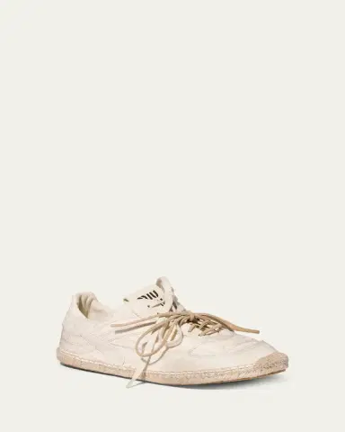 Miu Miu Canvas Espadrille Low-Top Sneakers | Thumbnail 2 Miu Miu Canvas Espadrille Low-Top Sneakers | Thumbnail 2