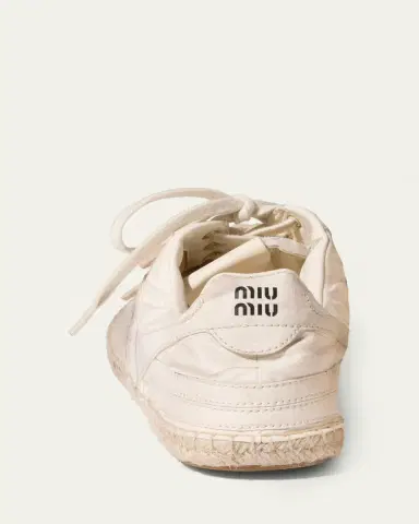 Miu Miu Canvas Espadrille Low-Top Sneakers | Thumbnail 3 Miu Miu Canvas Espadrille Low-Top Sneakers | Thumbnail 3