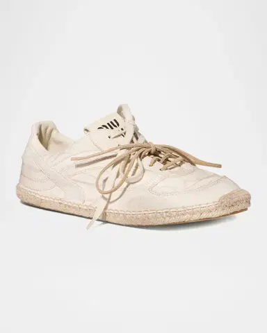 Miu Miu Canvas Espadrille Low-Top Sneakers | Thumbnail 5 Miu Miu Canvas Espadrille Low-Top Sneakers | Thumbnail 5