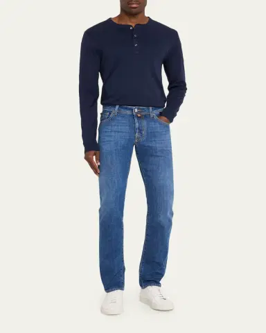 Jacob Cohen Men's Slim Straight-Leg Medium-Wash Denim Jeans | Thumbnail 2 Jacob Cohen Men's Slim Straight-Leg Medium-Wash Denim Jeans | Thumbnail 2