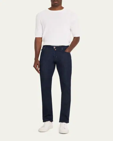 Jacob Cohen Men's Slim Straight-Leg Dark-Wash Denim Jeans | Thumbnail 2 Jacob Cohen Men's Slim Straight-Leg Dark-Wash Denim Jeans | Thumbnail 2