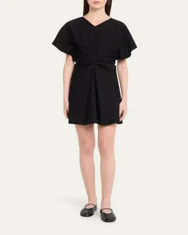 A.L.C. Leni Short-Sleeve Linen-Blend Mini Dress | Thumbnail 2