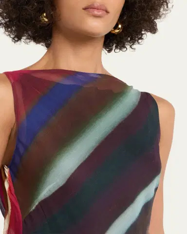 Christopher John Rogers Louie Striped Cowl Low Back Maxi Dress | Thumbnail 5 Christopher John Rogers Louie Striped Cowl Low Back Maxi Dress | Thumbnail 5