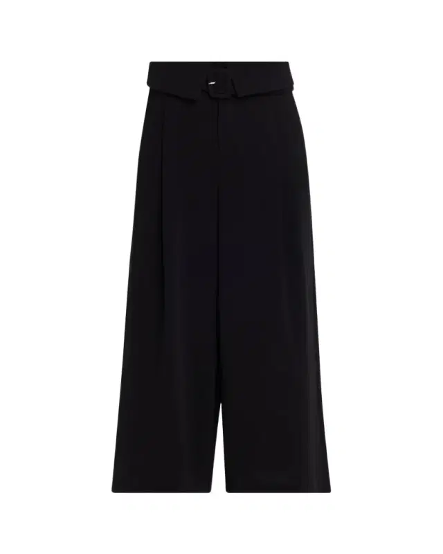 Cinq a Sept Lorena Belted Drapey Crepe Pants