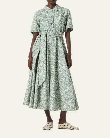 Loro Piana Shelly Floral-Print Linen Shirtdress | Thumbnail 2