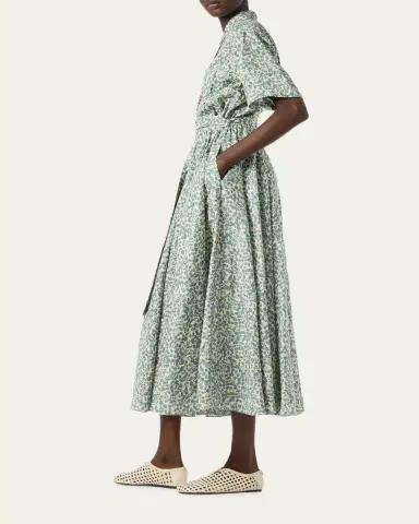 Loro Piana Shelly Floral-Print Linen Shirtdress | Thumbnail 4