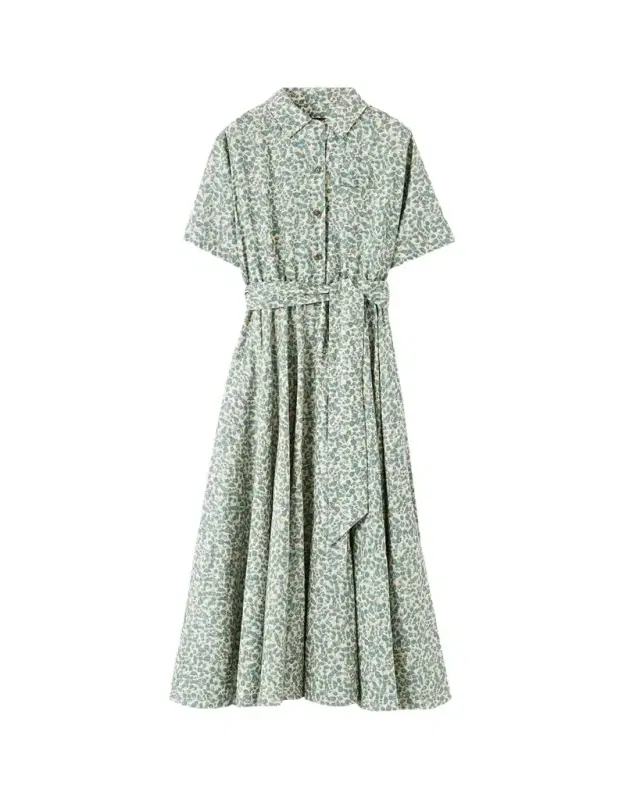 Loro Piana Shelly Floral-Print Linen Shirtdress