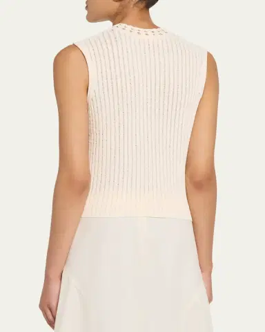 Jason Wu Collection Openwork Cable Knit Sleeveless Sweater | Thumbnail 3 Jason Wu Collection Openwork Cable Knit Sleeveless Sweater | Thumbnail 3