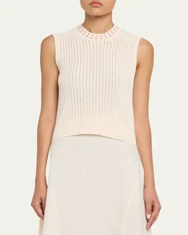 Jason Wu Collection Openwork Cable Knit Sleeveless Sweater | Thumbnail 4 Jason Wu Collection Openwork Cable Knit Sleeveless Sweater | Thumbnail 4