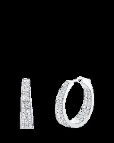 Anita Ko 18K White Gold Diamond Meryl Hoop Earrings | Thumbnail 2 Anita Ko 18K White Gold Diamond Meryl Hoop Earrings | Thumbnail 2