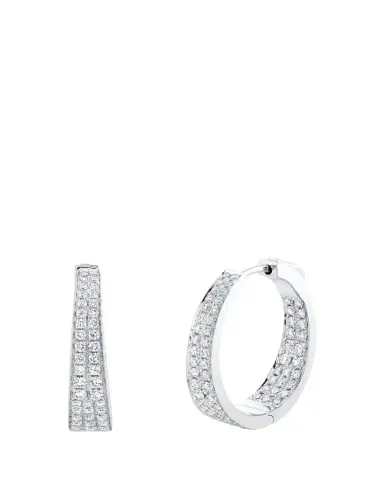 Anita Ko 18K White Gold Diamond Meryl Hoop Earrings | Thumbnail 1 Anita Ko 18K White Gold Diamond Meryl Hoop Earrings | Thumbnail 1