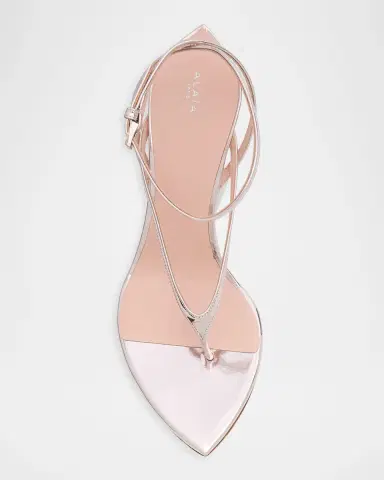 Alaïa Mirrored Leather Invisible Wedge Thong Sandals | Thumbnail 8 Alaïa Mirrored Leather Invisible Wedge Thong Sandals | Thumbnail 8