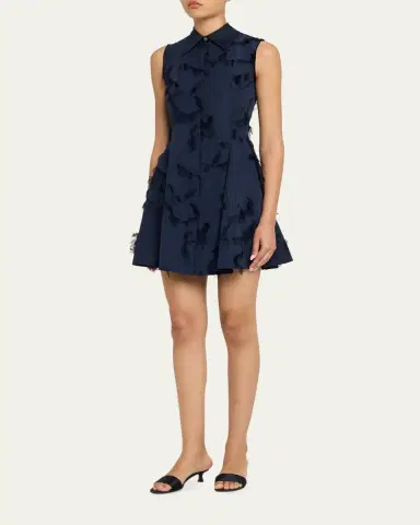 Jason Wu Collection Sleeveless Fringed Cotton Fil Coupe Mini Shirtdress | Thumbnail 4 Jason Wu Collection Sleeveless Fringed Cotton Fil Coupe Mini Shirtdress | Thumbnail 4