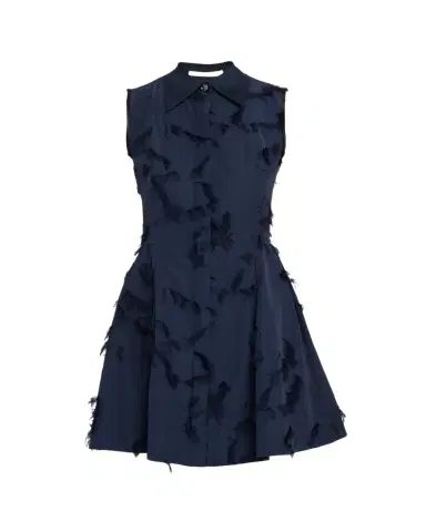 Jason Wu Collection Sleeveless Fringed Cotton Fil Coupe Mini Shirtdress | Thumbnail 1 Jason Wu Collection Sleeveless Fringed Cotton Fil Coupe Mini Shirtdress | Thumbnail 1