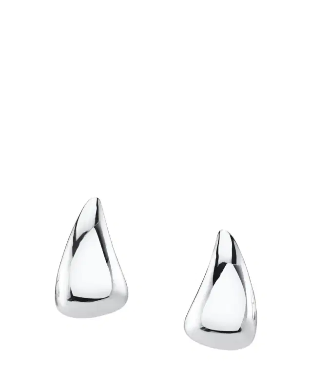 Anita Ko 18K White Gold Plain Claw Earrings