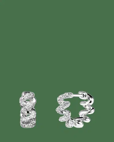 Boochier 18K Gold Diamond Slinkee Huggie Earrings | Thumbnail 2