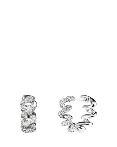 Boochier 18K Gold Diamond Slinkee Huggie Earrings | Thumbnail 1
