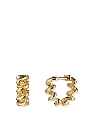 Boochier 18k Yellow Gold Slinkee Huggie Earrings | Thumbnail 1