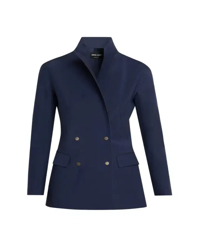 Structured Scuba Double-Breasted Jackets