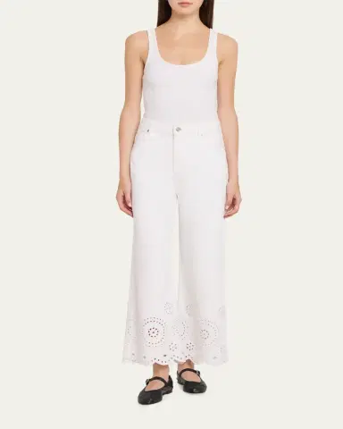 Frame The Eyelet Wide-Flare Jeans | Thumbnail 2 Frame The Eyelet Wide-Flare Jeans | Thumbnail 2