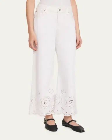 Frame The Eyelet Wide-Flare Jeans | Thumbnail 4 Frame The Eyelet Wide-Flare Jeans | Thumbnail 4